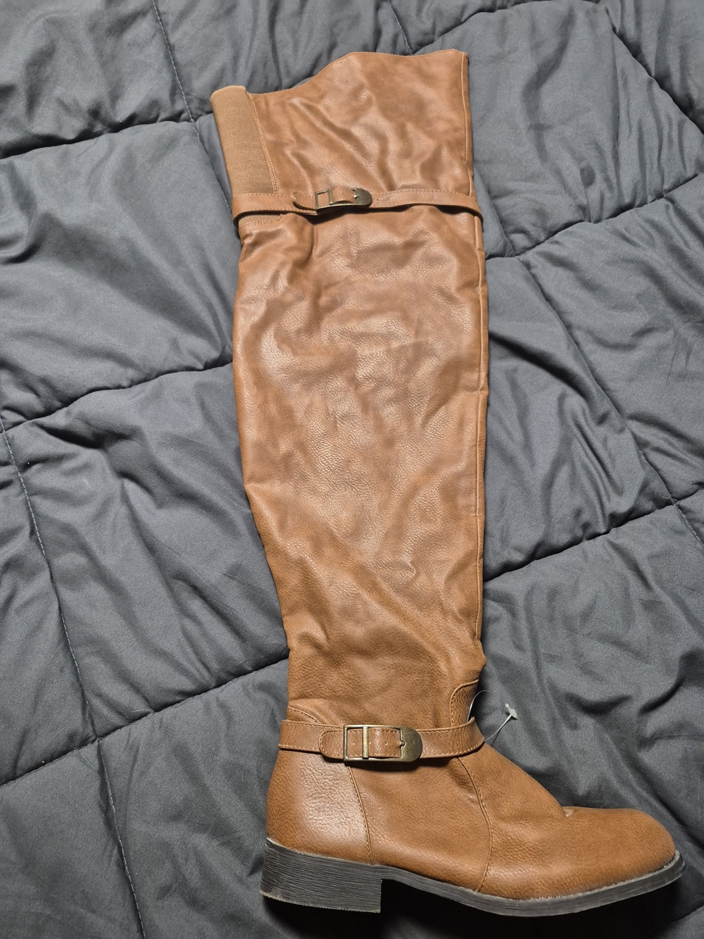 Women's Over-the-Knee Riding Boots in Cognac Brown